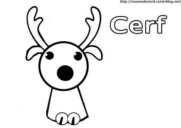 3527 coloriage cerf