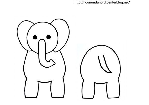 coloriage elephant pour rouleau de papier wc berger allemand facile