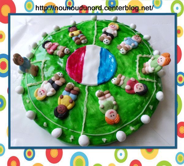 Gâteau foot pour l'anniversaire de Gaspard 4 ans *JUIN 2014*
