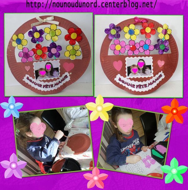 Corbeilles de fleurs réalisées pour la fete des mamies*2014*