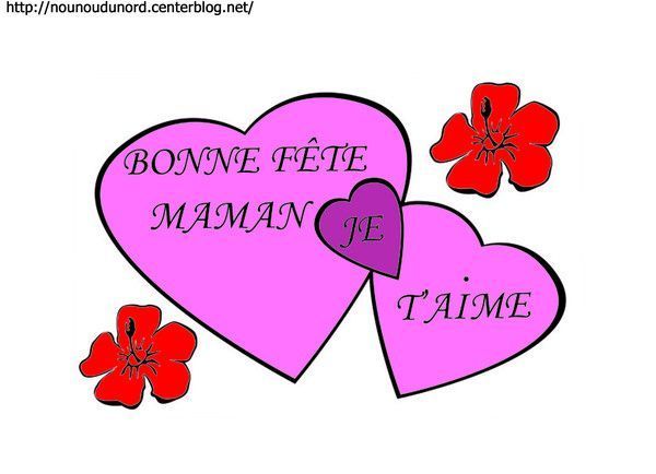 Coeurs rose pour la fête des mères à imprimer