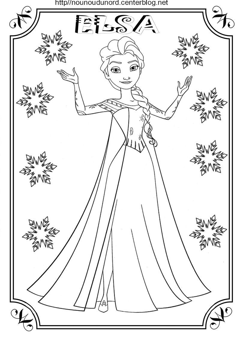 Coloriages reine des neiges