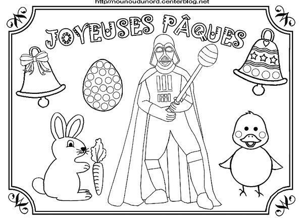 Star Wars Dark Vador Coloriage De Paques