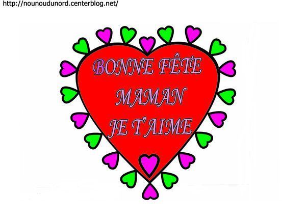 Image coeur entouré de petits coeurs pour fête des mères