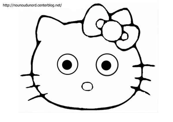 Coloriage De Hello Kitty A Imprimer Gratuit