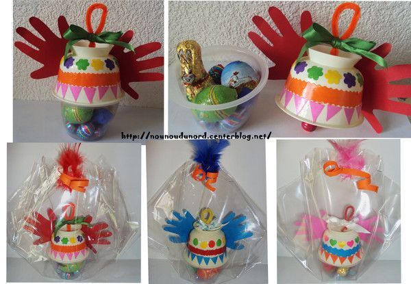 Cloches de Pâques avec empreintes de mains des bébés *2011*