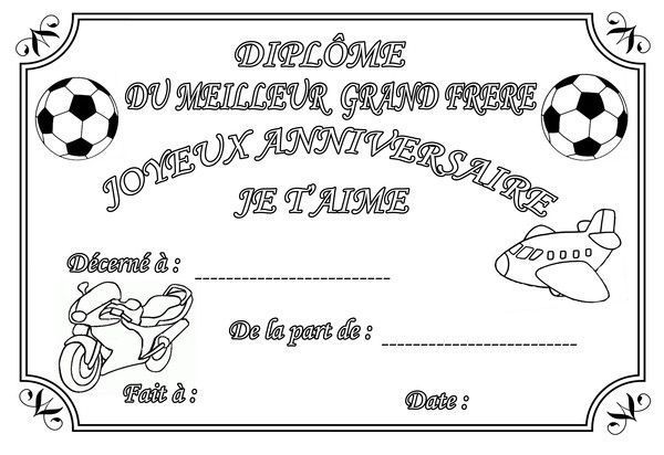 Coloriage diplôme anniversaire tatie - diplome dela meilleure tata a ...
