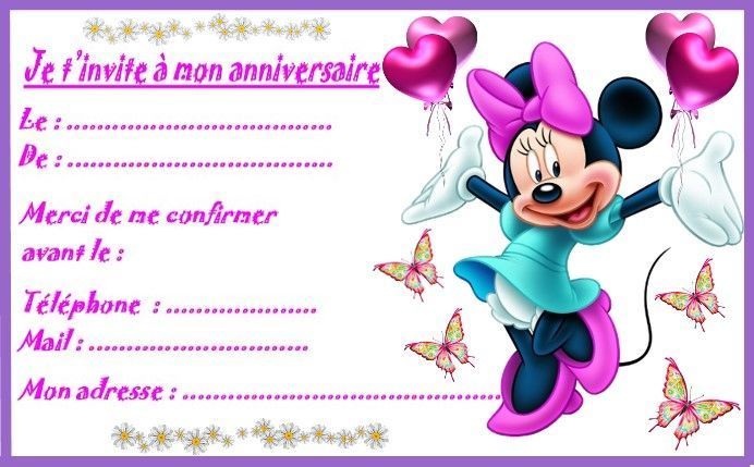 Carton Invitation Anniversaire A Imprimer