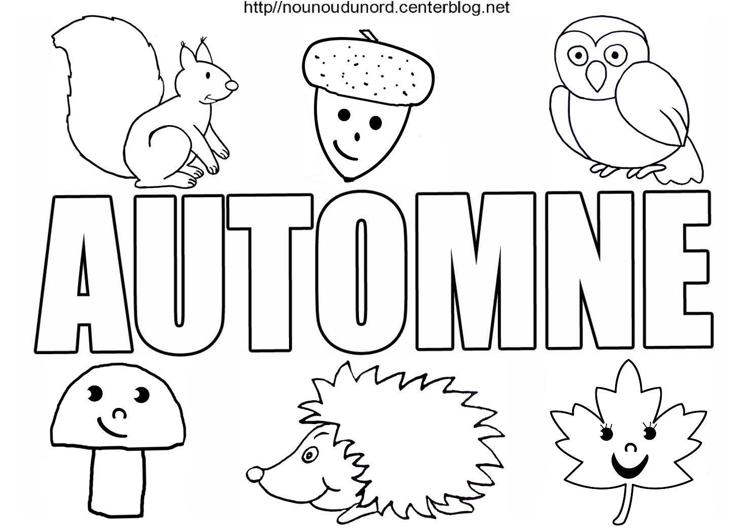 AUTOMNE Colorier Gommettes Et En Couleur