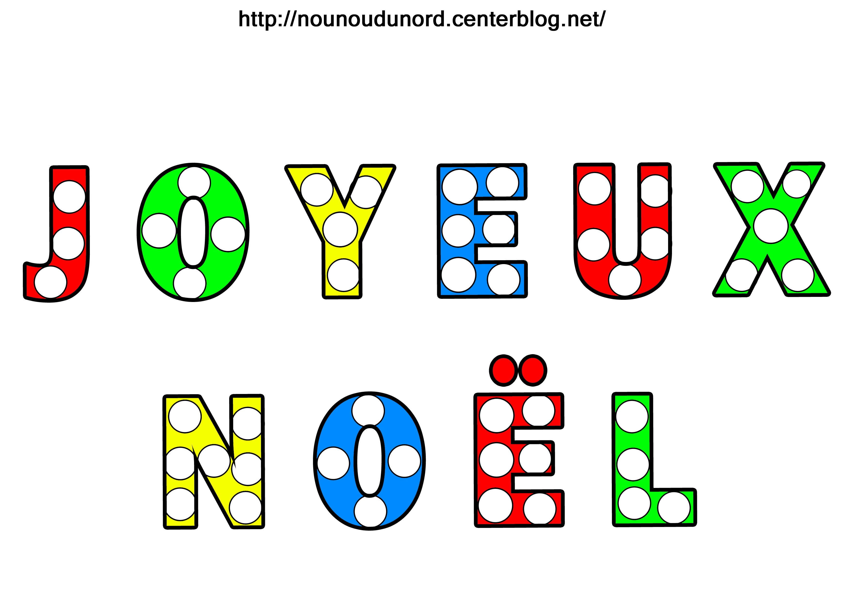 coloriage noel ecriture texte