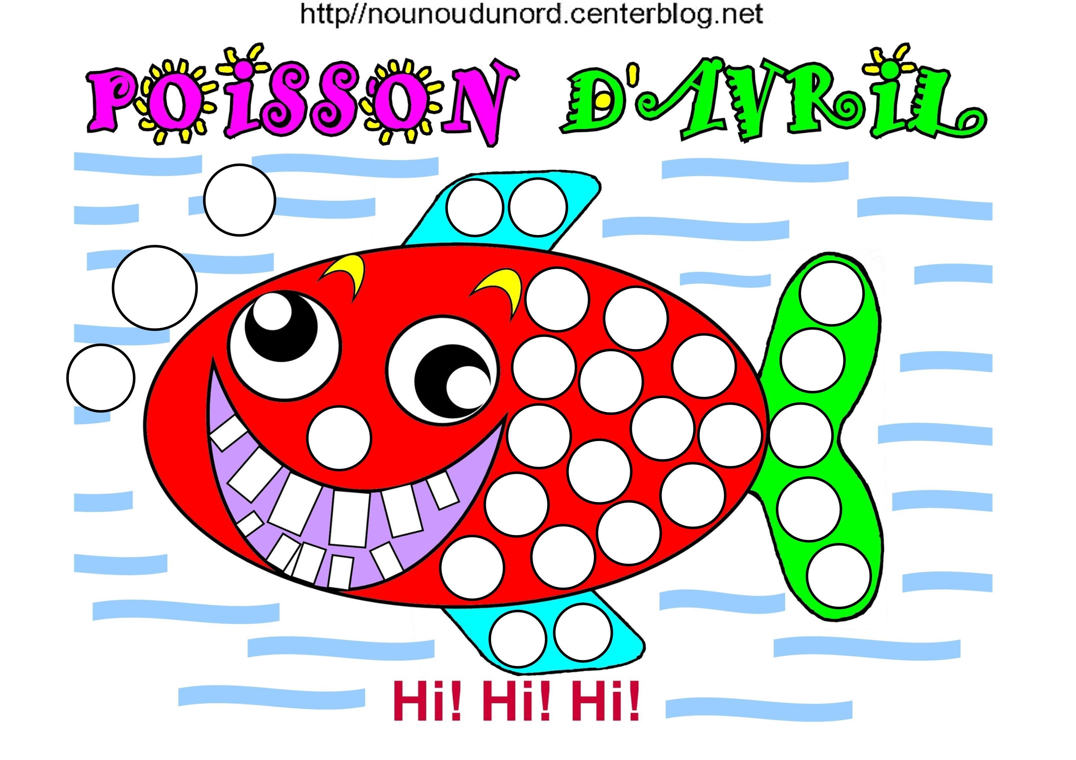 Coloriage Poisson Avril