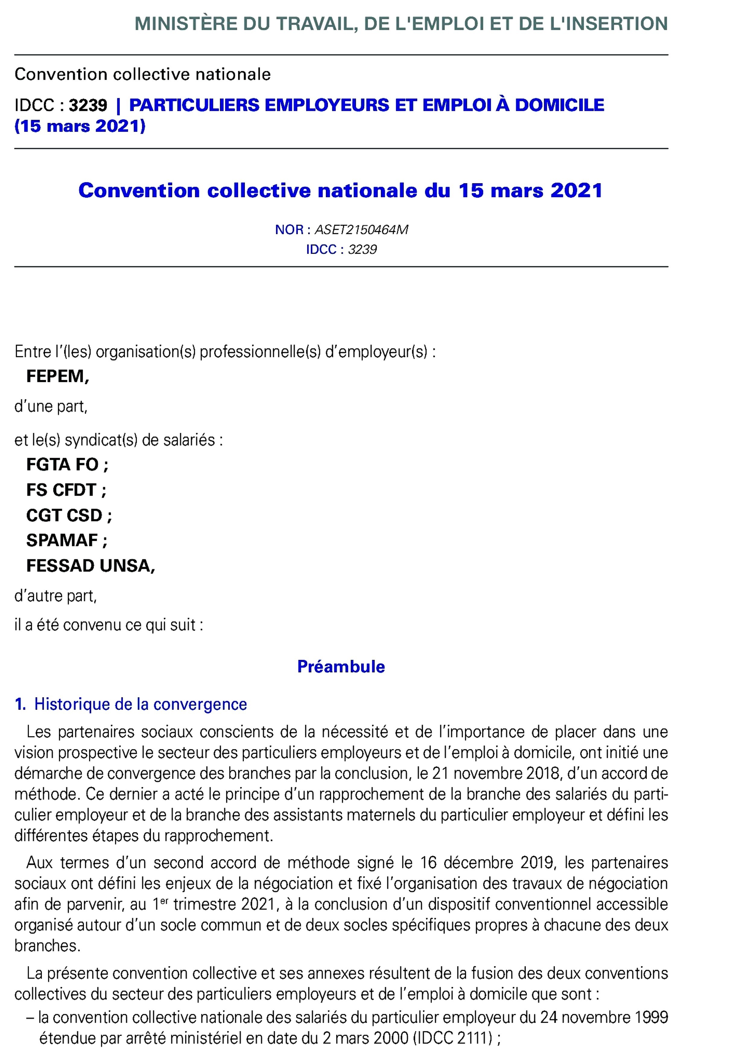 Convention Collective Assistant Maternel 2022 Gratuite Pdf