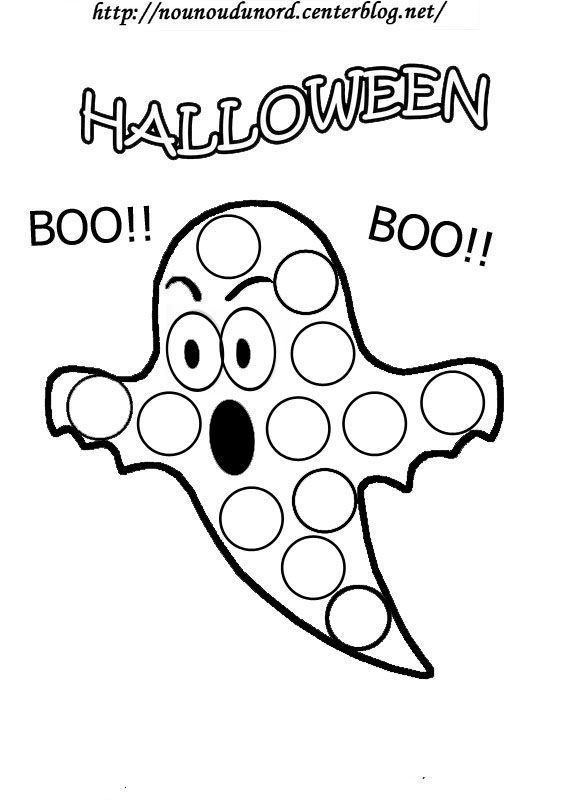coloriage halloween a gommettes - Page 2