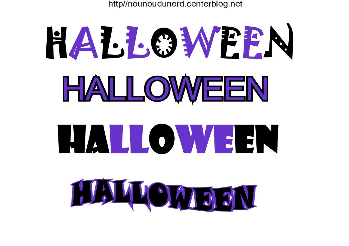 coloriage halloween ecriture