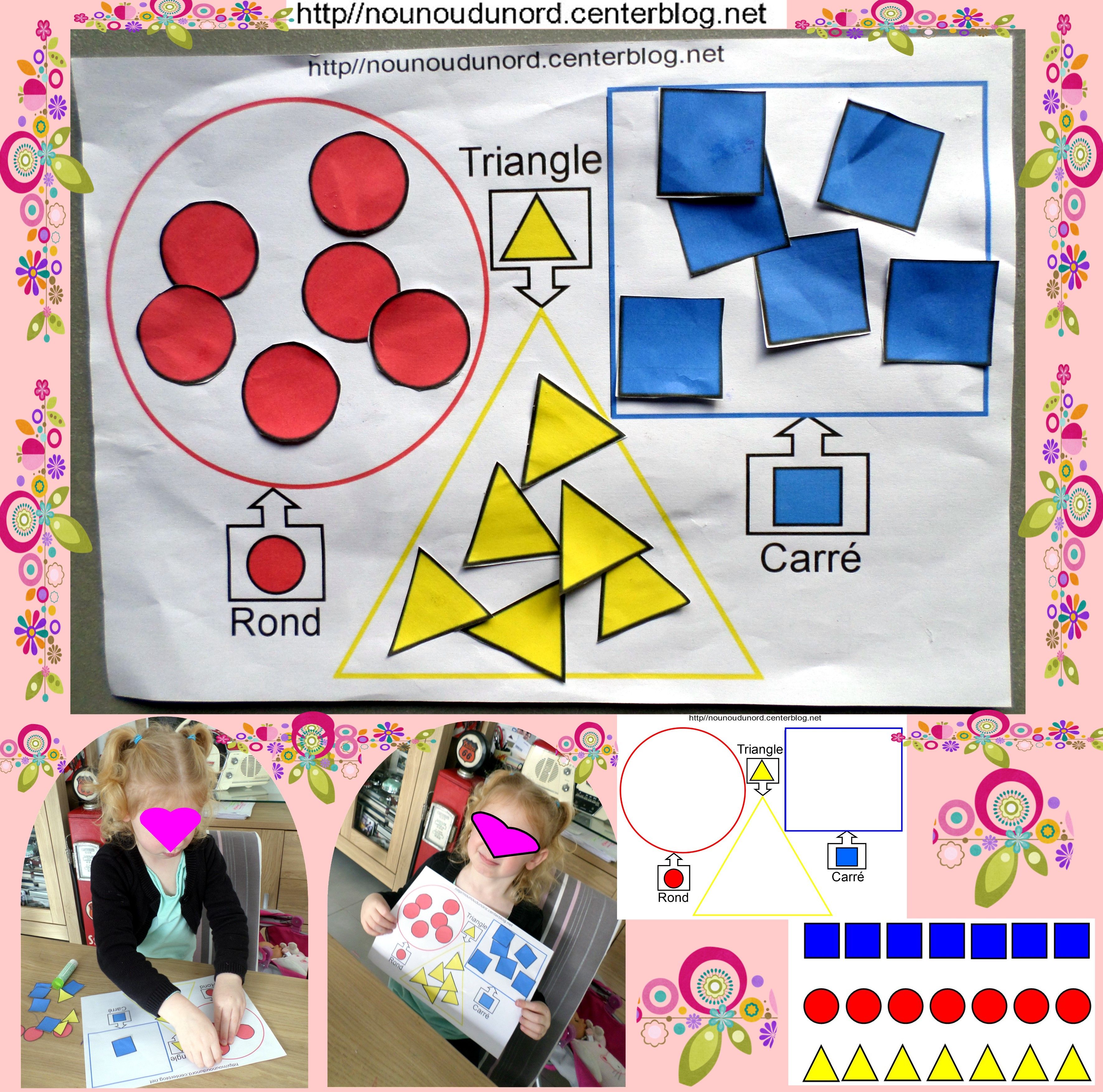 Exercice Placer Les Gommettes Dans Les Formes