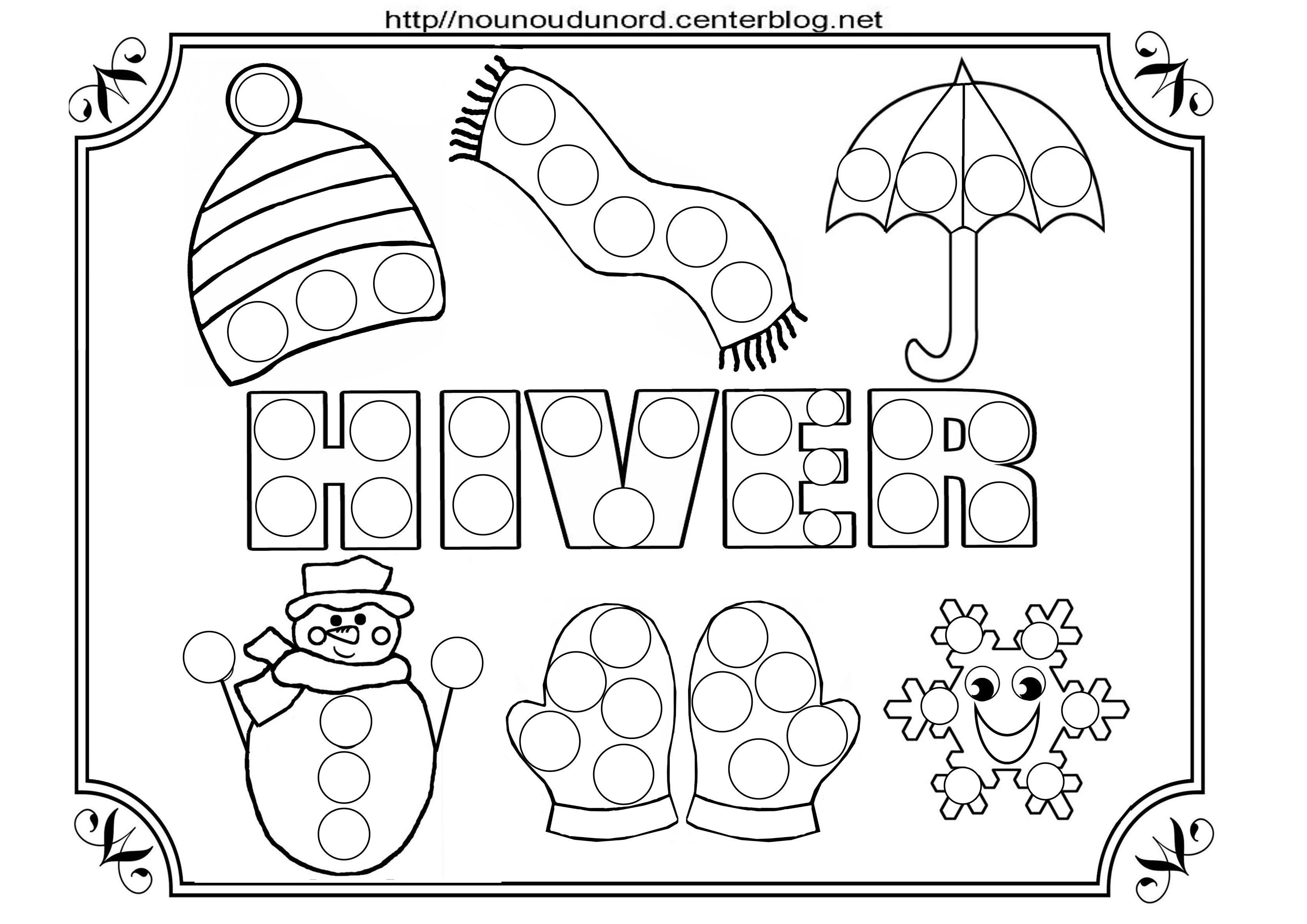 coloriage hiver