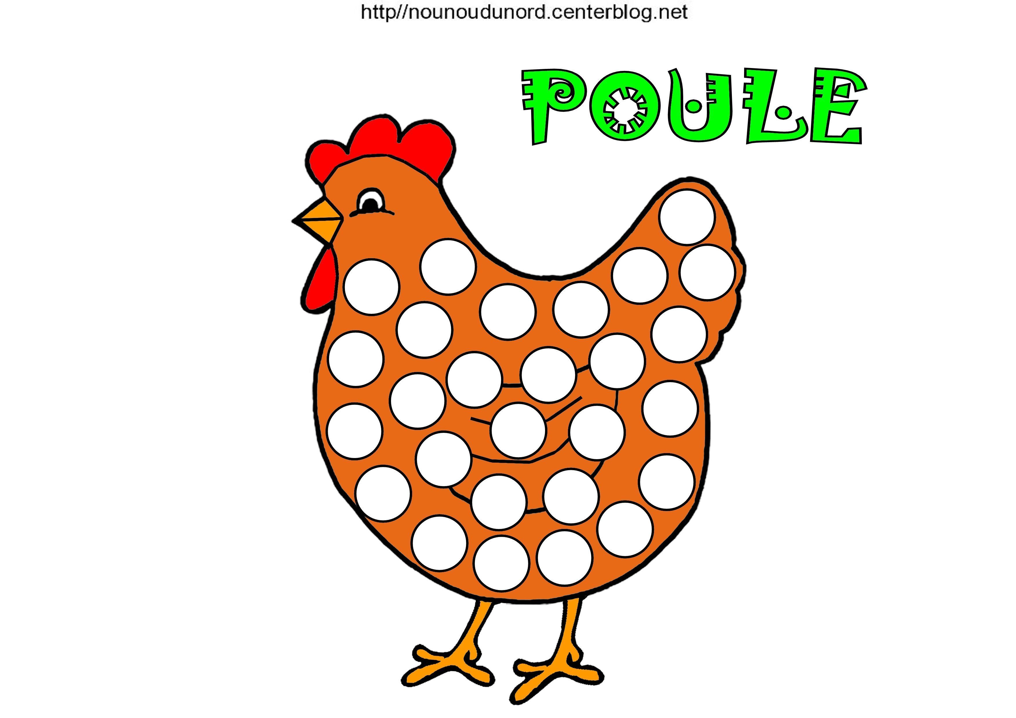 Poules Pour Gommettes Colorier Et En Couleur The Best Porn Website