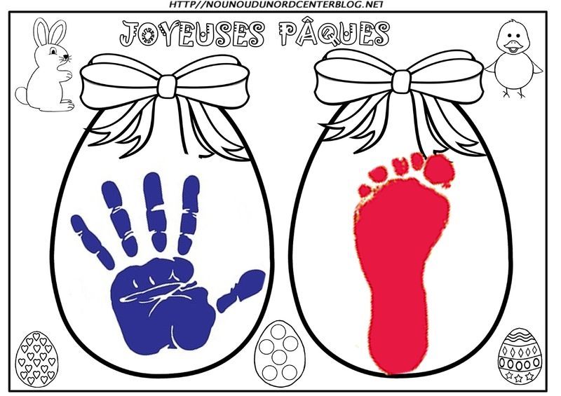 activités manuelles - empreintes mains et pieds - La Maison Féerique