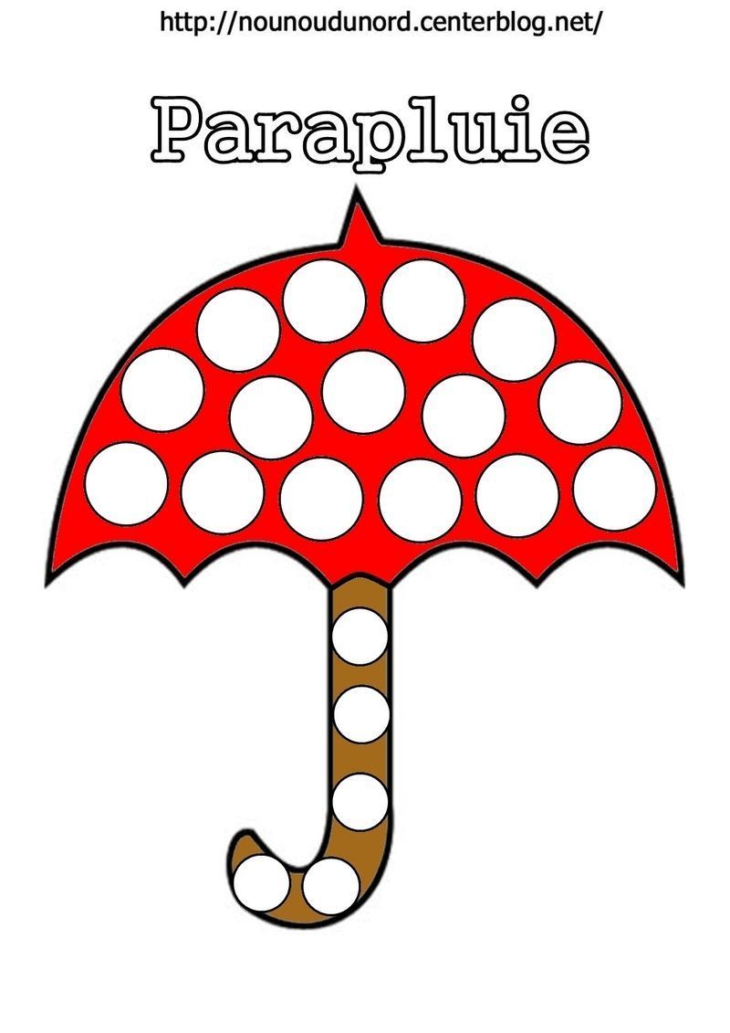 Parapluie Gommettes Couleurs Coloriage Parapluie Activites Jour De Pluie
