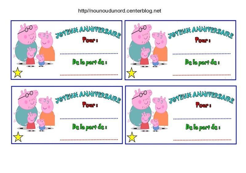 Peppa Pig Carte d'anniversaire 2 ans : : Fournitures de bureau