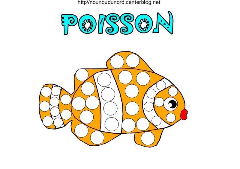 Poisson Coloriage Pour Gommettes Et En Couleur The Best Porn Website